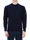 Lens Wappen Classic Crew Neck Wool Knit Top Navy - CP COMPANY - BALAAN 3