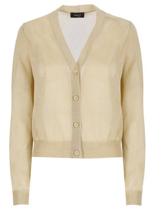 Lurex Details Cardigan Beige - FABIANA FILIPPI - BALAAN 1