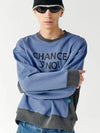 Unisex CHMXMTM Snowy Sweatshirt Mix Blue - CHANCE'S NOI - BALAAN 3