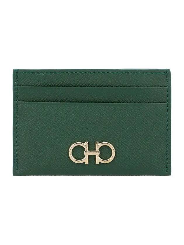 Gancini Card Wallet Forest Green - SALVATORE FERRAGAMO - BALAAN 3