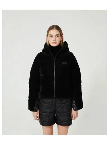 Bellatrix Velvet Light Black Women s Down Jacket - DUVETICA - BALAAN 1