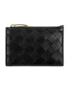 Zipper Key Pouch Card Wallet Black - BOTTEGA VENETA - BALAAN 2