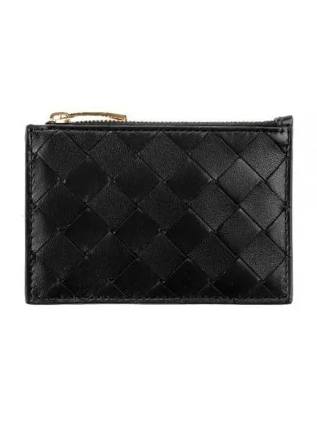 Zipper Key Pouch Card Wallet Black - BOTTEGA VENETA - BALAAN 2