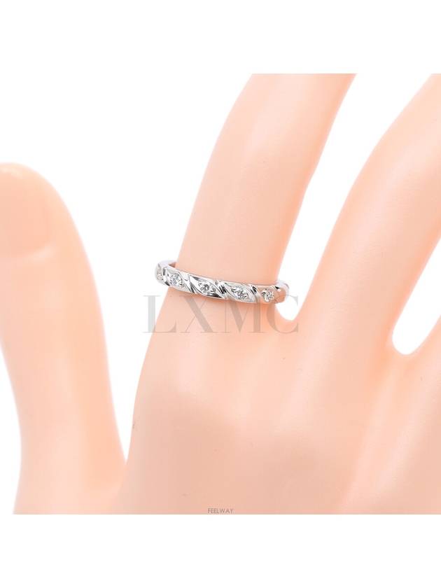 Torsad White Gold Half Pave Wedding Ring Couple No 46 - CHAUMET - BALAAN 5