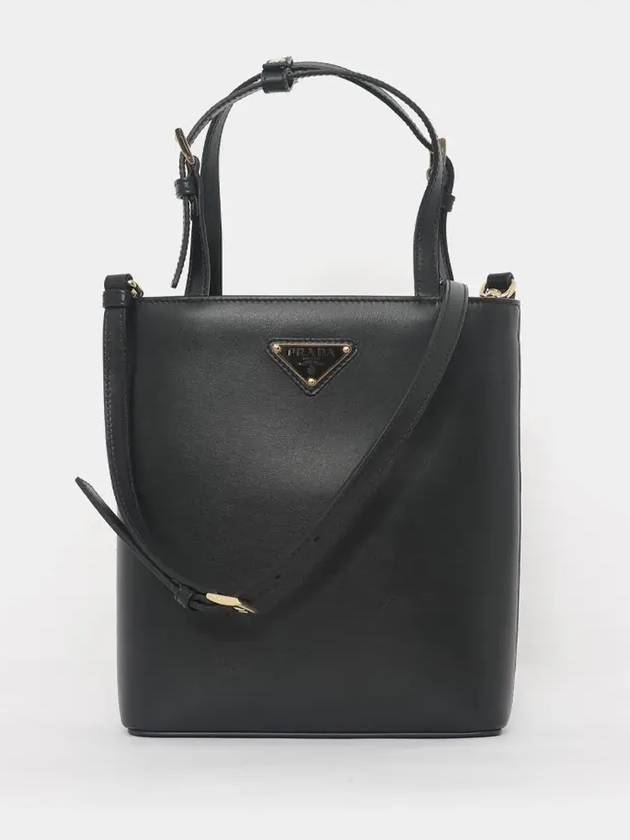 Triangle Logo Tote Bag Black - PRADA - BALAAN 4