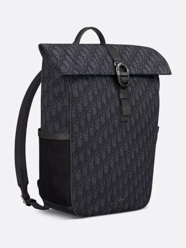 Men s 8 Roll Top Backpack Oblique Jacquard 1ESBA216YKY H03E - DIOR - BALAAN 2