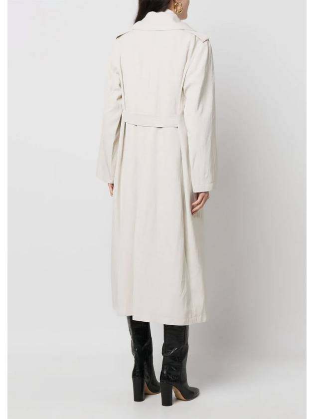 Double-Breasted Midi Coat Cream - TOTEME - BALAAN 5