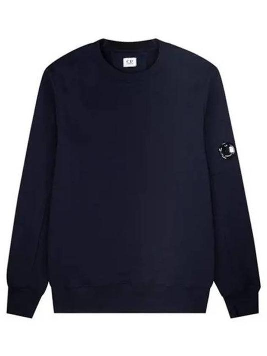 Men's Lens Wappen Diagonal Sweatshirt Navy - CP COMPANY - BALAAN 2