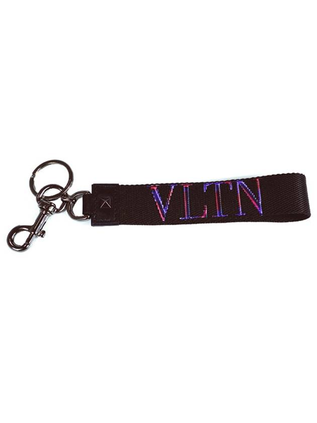 VLTN Snap Hook Keyring Black - VALENTINO - BALAAN 2