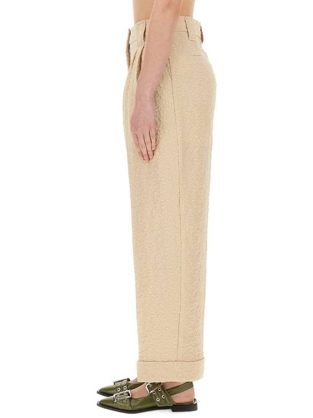 Straight Pants F9037 873 OYSTER GRAY - GANNI - BALAAN 5