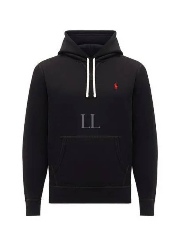 Embroidered Logo Pony Hoodie Black - POLO RALPH LAUREN - BALAAN 2