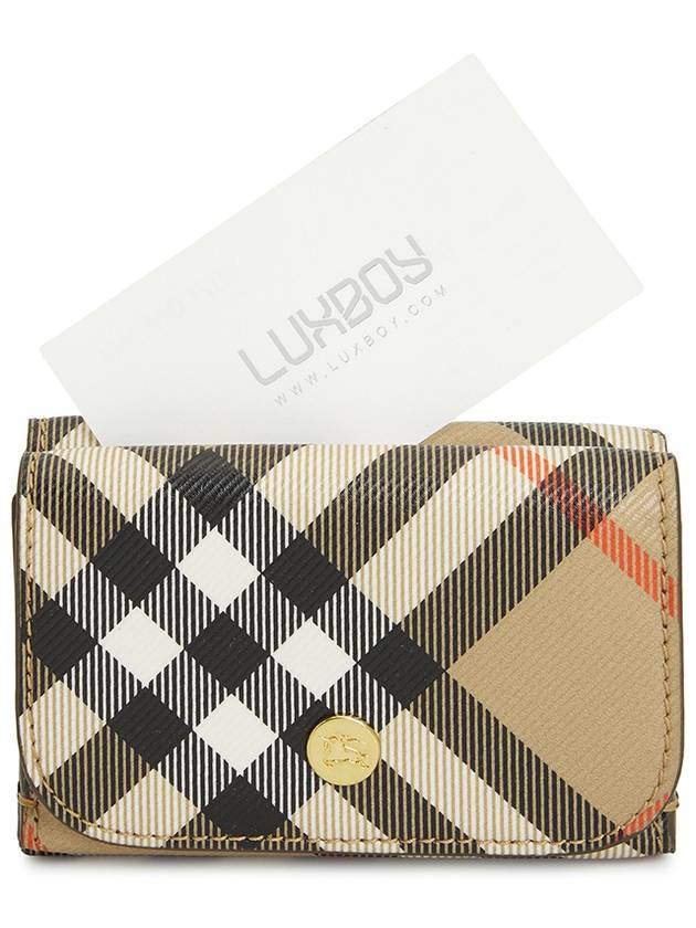 Check Half Wallet Beige - BURBERRY - BALAAN 8