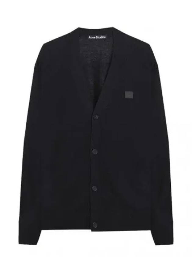 Face Logo V neck Cardigan Women - ACNE STUDIOS - BALAAN 1