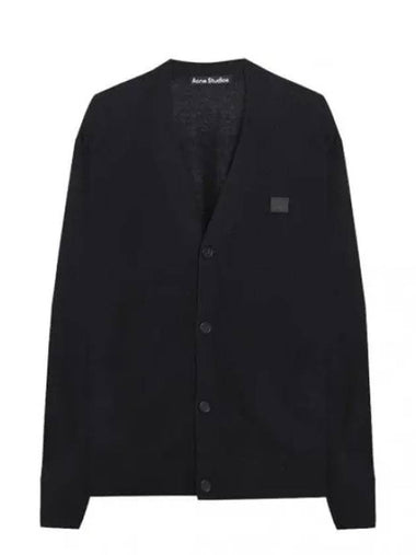 Face logo V neck cardigan - ACNE STUDIOS - BALAAN 1