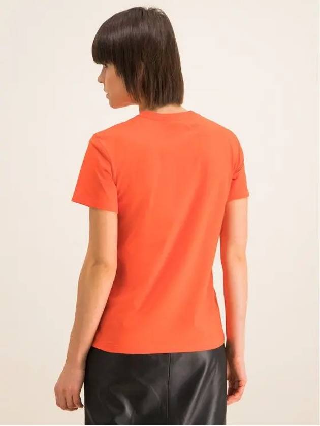 Women's Paint Logo Milan Round Orange White Women's Short Sleeve 2841MDM60 207298 10 - MSGM - BALAAN 4