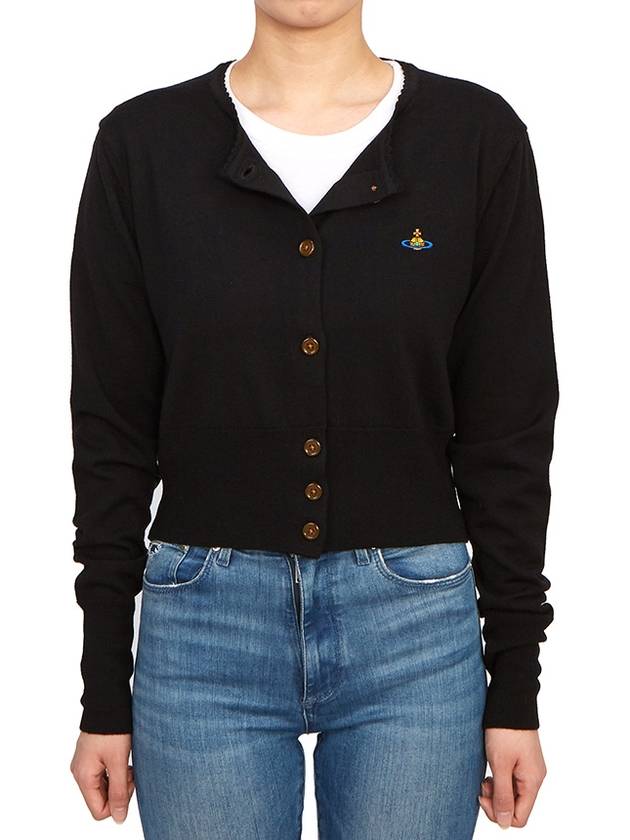 Bea Cropped Cardigan Black - VIVIENNE WESTWOOD - BALAAN 3