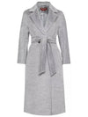 GENARCA Alpaca Wool Single Coat Gray - MAX MARA - BALAAN.