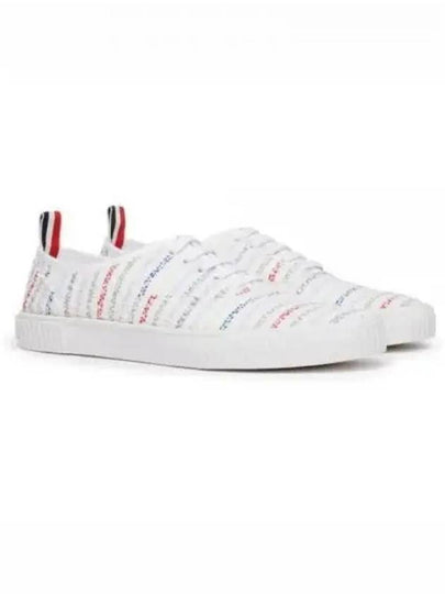 Seersucker Tweed Heritage Trainer Low Top Sneakers White - THOM BROWNE - BALAAN 2