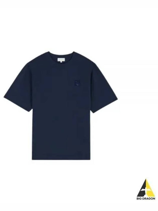 Bold Fox Head Patch Oversized Short Sleeve T-Shirt Navy - MAISON KITSUNE - BALAAN 2