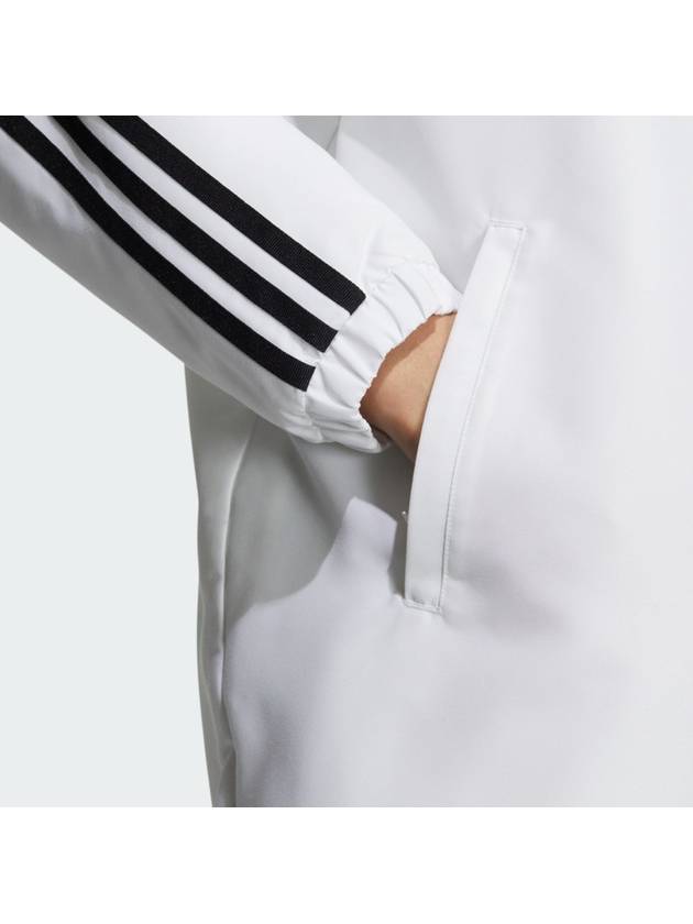 3 Stripe Long Hooded Zip-Up White - ADIDAS - BALAAN 5