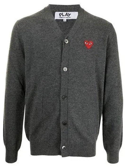 Red Heart Cardigan Dark Grey P1 AZ N008 3 - COMME DES GARCONS - BALAAN 2