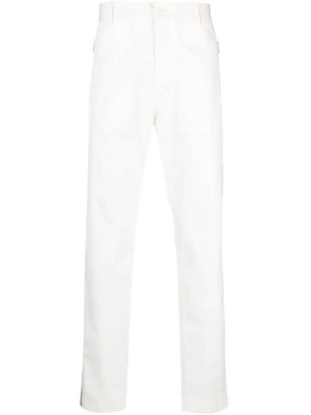 Gabardine Straight Pants White - MONCLER - BALAAN 1