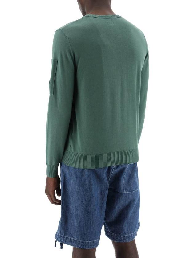 Cotton Crepe Knit Top Green - CP COMPANY - BALAAN 4