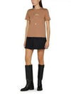 Quieto Cotton Short Sleeve T-Shirt Brown - S MAX MARA - BALAAN 2