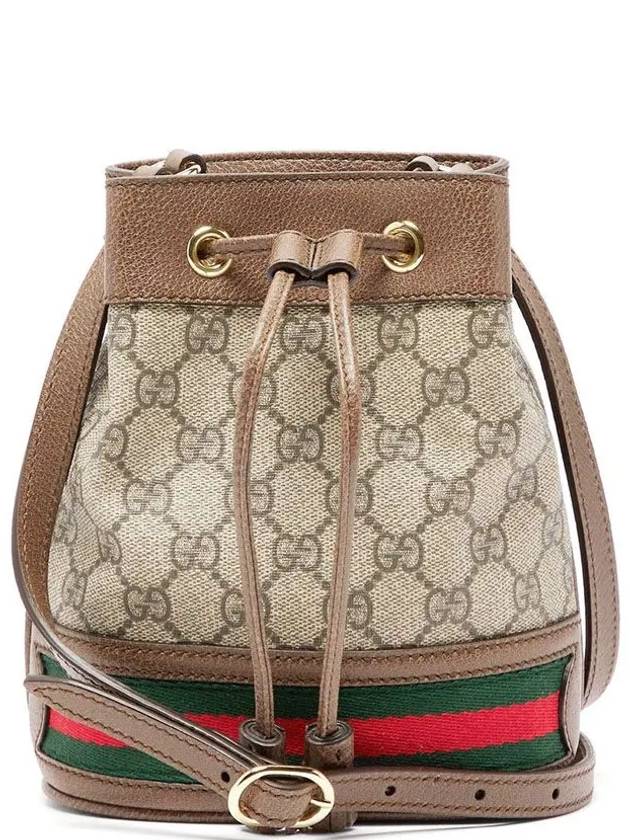 OPHIDIA Mini GG Supreme Leather Bucket Bag - GUCCI - BALAAN 1