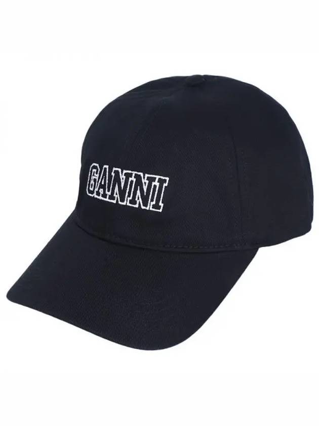 Embroid Logo Ball Cap Black - GANNI - BALAAN 2