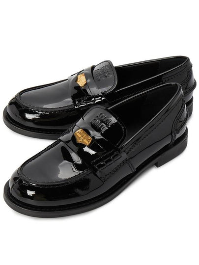 Patent Leather Penny Loafers Black - MIU MIU - BALAAN 2