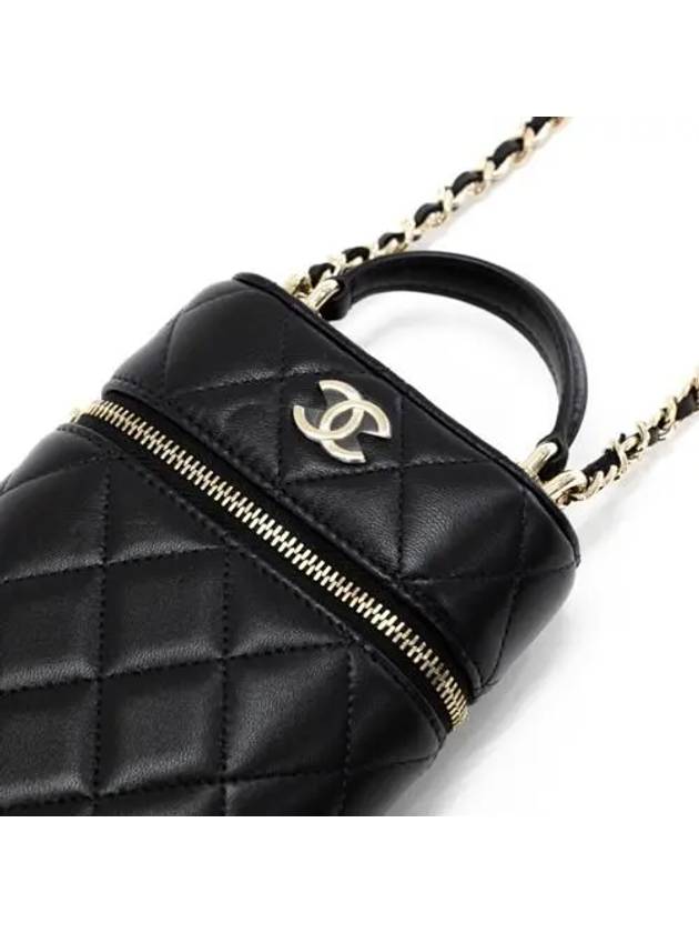 Classic Chain Cosmetic Phone Holder Vanity Bag Lambskin Black Champagne Gold AP2675 - CHANEL - BALAAN 2