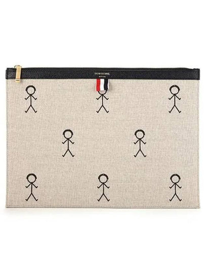 Icon Clutch Bag Brown - THOM BROWNE - BALAAN 2