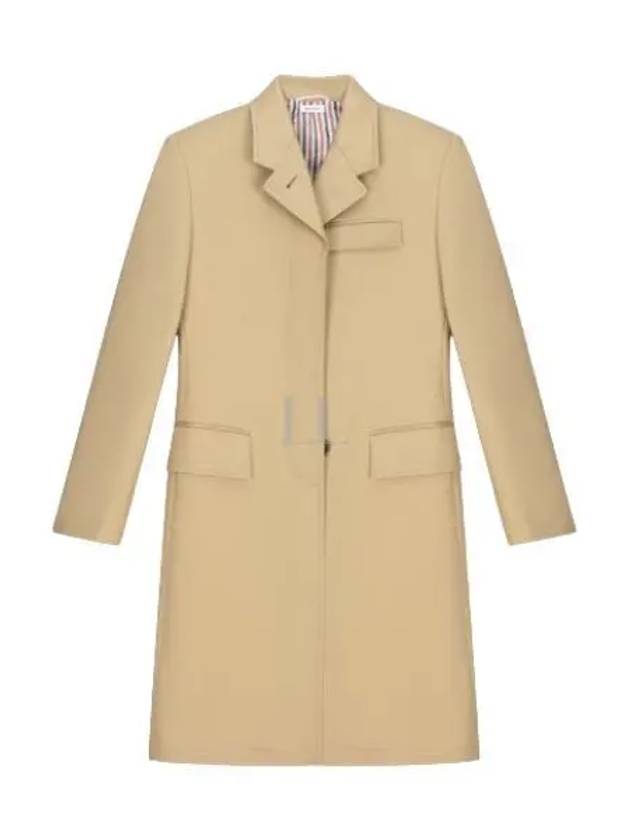 RWB Loop Tab High Armhole Mackintosh Single Coat Beige - THOM BROWNE - BALAAN 2