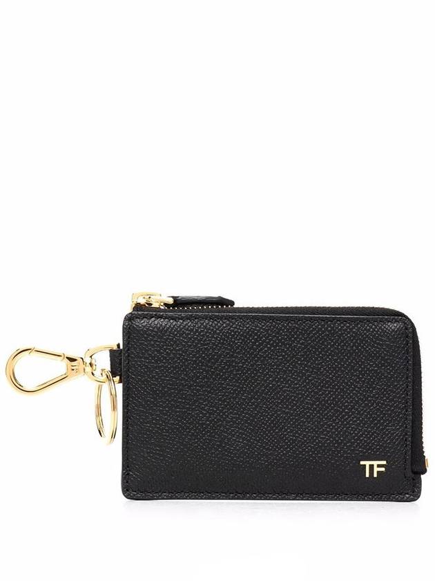 TF Logo Key Holder Black - TOM FORD - BALAAN.