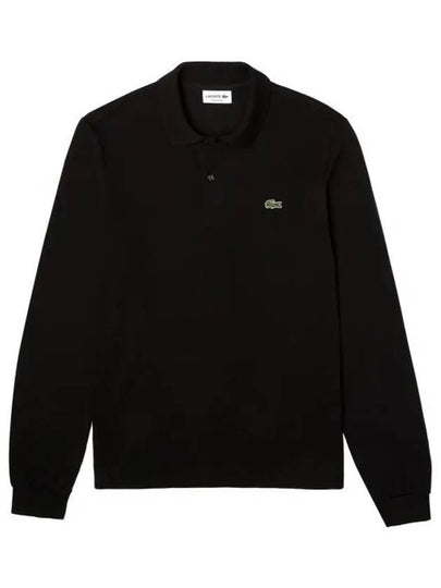 Men's Original Cotton Long Sleeve Polo Shirt Black - LACOSTE - BALAAN 2