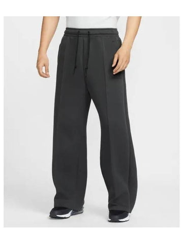 Tech Wide Leg Fleece Track Pants Anthracite - NIKE - BALAAN 1