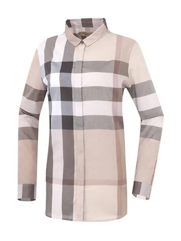 Women's Brit Check Cotton Shirt Beige - BURBERRY - BALAAN 1