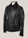 Men's Leather Jacket BPE442C B701C 01 BLACK NEC001 - NEIL BARRETT - BALAAN 3