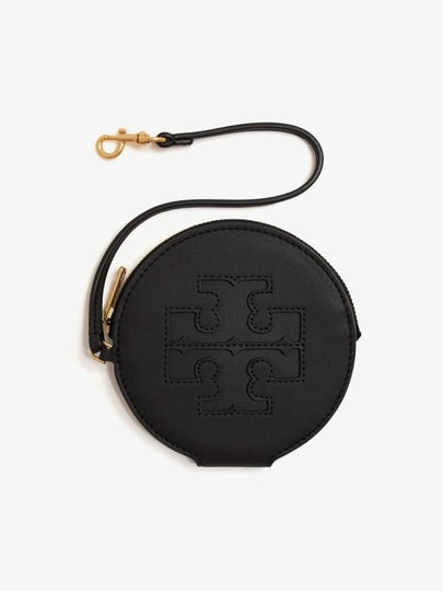 Ella Round Card Wallet Black - TORY BURCH - BALAAN 2