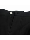 Crop Wool Pintuck Straight Pants Black - LOEWE - BALAAN 5