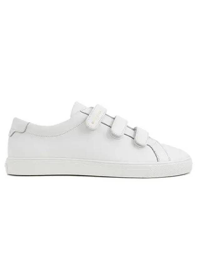 Andy Smooth Leather Low Top Sneakers White - SAINT LAURENT - BALAAN 2