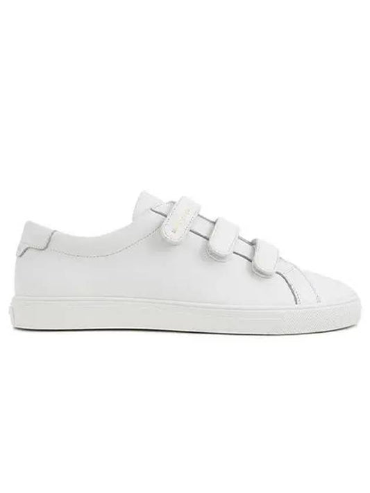 Andy Smooth Leather Low Top Sneakers White - SAINT LAURENT - BALAAN 2