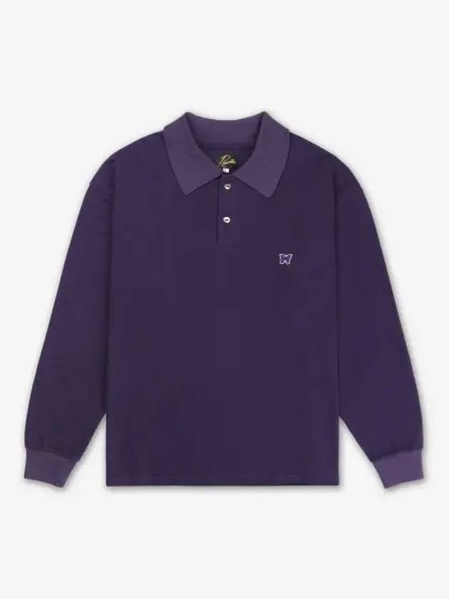 Logo Pique Polo Shirt Egg Plant PU296EGGPLANT - NEEDLES - BALAAN 1