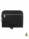 Intrecciato Documents Zipper Clutch Bag Black - BOTTEGA VENETA - BALAAN 2