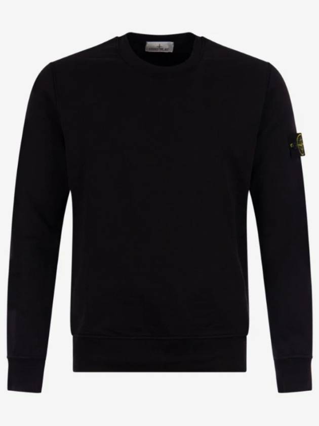 Compass Patch Crew Neck Sweatshirt Black - STONE ISLAND - BALAAN 3