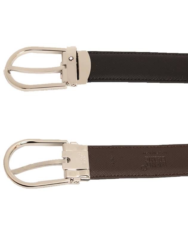 Man's Classic Reversible Leather Belt Black Brown - MONTBLANC - BALAAN 3