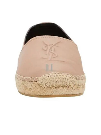 Women's Monogram Leather Espadrilles Pink - SAINT LAURENT - BALAAN 2