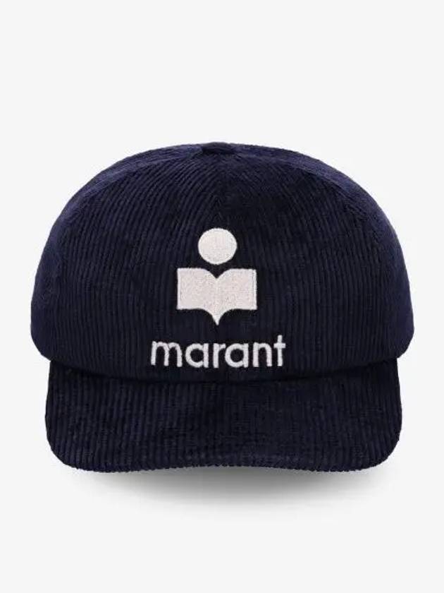 Tyron Embroidered Logo Corduroy Ball Cap Faded Night - ISABEL MARANT - BALAAN 2