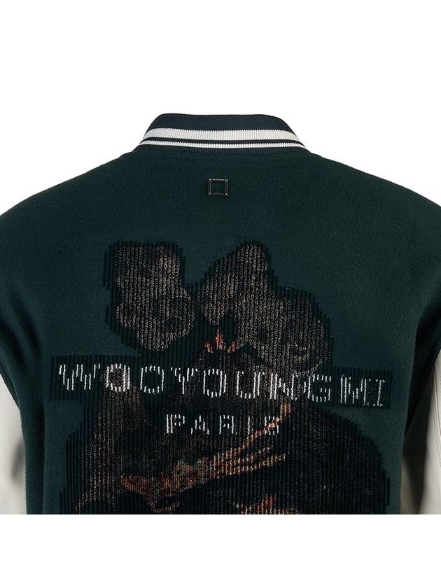 Volcano Varsity Bomber Jacket Green - WOOYOUNGMI - BALAAN 8